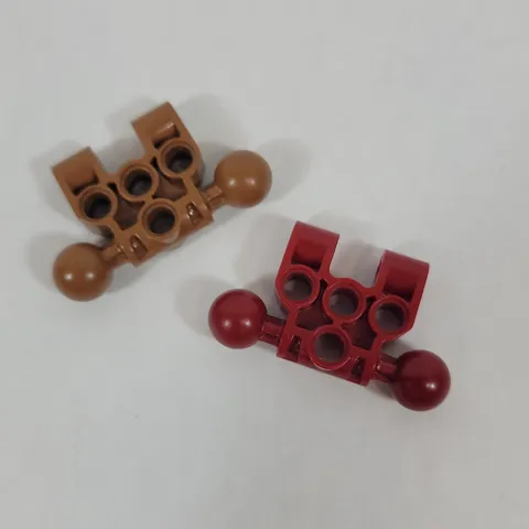 2X LEGO Bionicle Vahki DARK RED & LIGHT BROWN Torso Lower Section Part 47330