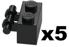 Lego Part 30236 BRICK Black Side Bar Handle Modified 1 x 2 Qty 5 BK22