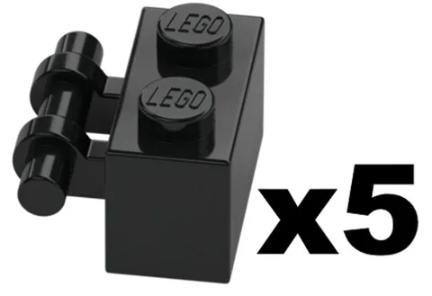 Lego Part 30236 BRICK Black Side Bar Handle Modified 1 x 2 Qty 5 BK22
