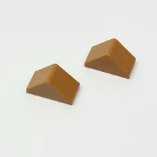 3044c LEGO Parts Slope 45 2x1 Double w/ Inside Stud Holder MEDIUM NOUGAT (2)