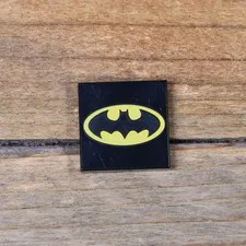LEGO Batman Black Tile 2 x 2 with Oval Batman Logo Pattern 3068pb0999 Qty 1