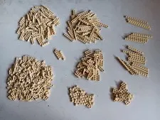 LEGO BULK LOT 600 TAN PLATES 1X1 1X2 1X3 1X4 1X5 1X6 1X8 1X10 1X12 2X2 CORNER