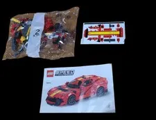 Lego CORVETTE Speed Champions BAG #2, STICKERS & Instructions