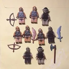 LEGO Minifigure Lot w/ Weapons Accessories lord of the rings the hobbit orcs