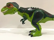 LEGO Tyrannosaurus Rex - Large Figure, Green and Dark Green Pattern