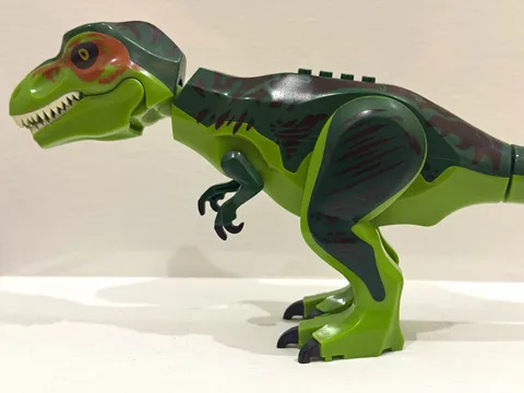 LEGO Tyrannosaurus Rex - Large Figure, Green and Dark Green Pattern