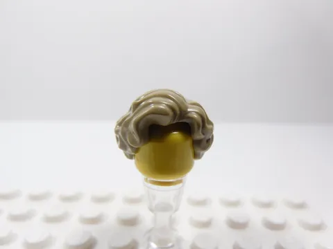 LEGO Dark Tan Female Girl Short Wavy Hair Minifig H12