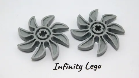 2 LEGO Light Bluish Grey Propellor 8 Blade 5 Diameter Fan Boat (941530 60591)