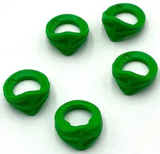 Lego 5 New Bright Green Minifigure Bandanas Ninja Pieces