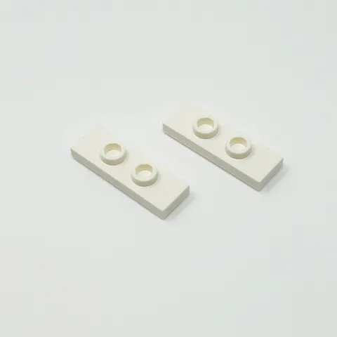 34103 LEGO Plate Modified 1x3 w/ 2 Studs Double Jumper WHITE (2)