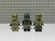 LEGO Star Wars Minifigure Lot - Phase 2 Kashyyyk Clones & Commander Gree