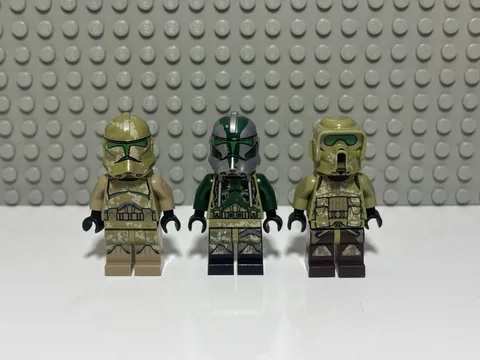 LEGO Star Wars Minifigure Lot - Phase 2 Kashyyyk Clones & Commander Gree