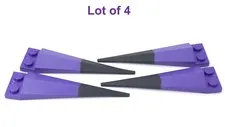 Lego 1x2 Plate Angular Extension Dark Purple with Flexible Rubber Black Tip