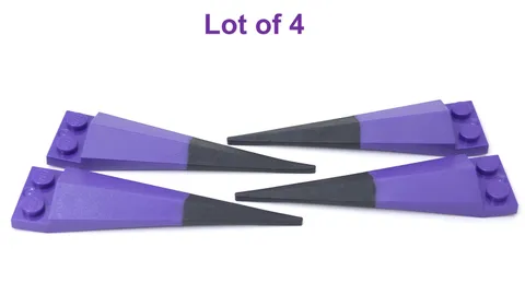 Lego 1x2 Plate Angular Extension Dark Purple with Flexible Rubber Black Tip