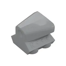 LEGO 16x Light Bluish Gray Vehicle, Air Scoop Engine Top 2 x 2  inv.601