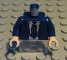 Lego figure accessories top torso dark blue with decor