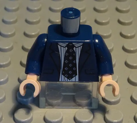 Lego figure accessories top torso dark blue with decor