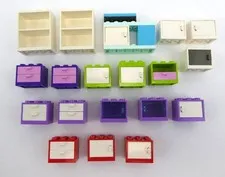 Lego Friends Lot of 19 City Town Miscellaneous Cabinets Furniture Kitchen Parts