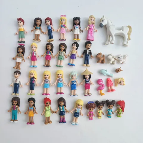 Large Lego Minifigure Lot Of 30+ Friends Themed Minifigures Assorted