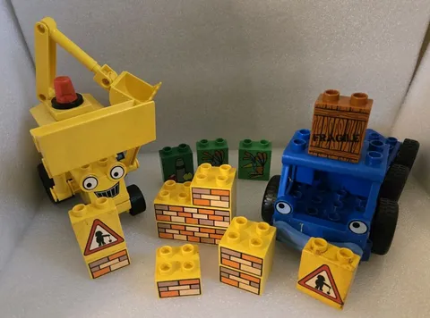 Lego Duplo Bob the Builder Scoop Backhoe Lofty Cab Trailer Brick Extras