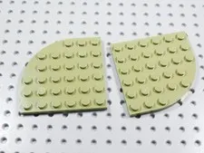 LEGO Lot of 2 Olive Green 6x6 Rounded Corner Plates BM
