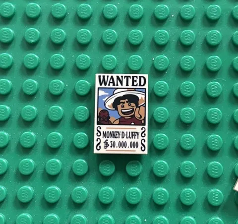 LEGO One Piece Monkey D. Luffy Wanted Poster 75636 75637 75638 75639 NEW Printed