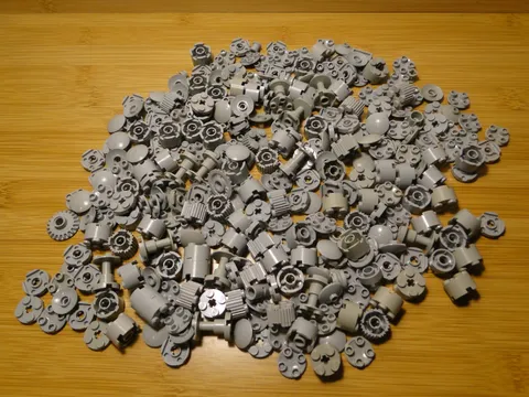 Lego Bricks Light Grey Lot Round Random Parts Pieces Used