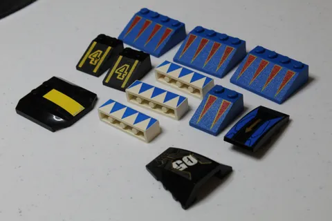 Assorted LEGO Parts with Decals
