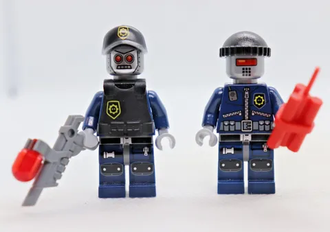 2) Robo Swat Lot 70819 70808 Police Team Movie LEGO® Minifigure Mini Figure