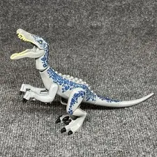 LEGO Baryonyx Dinosaur Figure Gray Blue Spotted Jurassic World 75935 Retired
