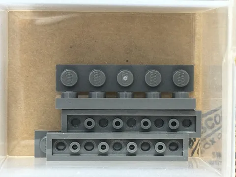 LEGO Parts - Dark Bluish Gray Plate 1 x 5 - No 78329 - QTY 5