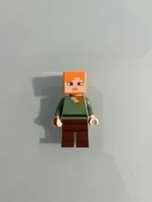 LEGO Minecraft Alex Mini Figure Pumpkin Head Jack-o-lantern Halloween minifig