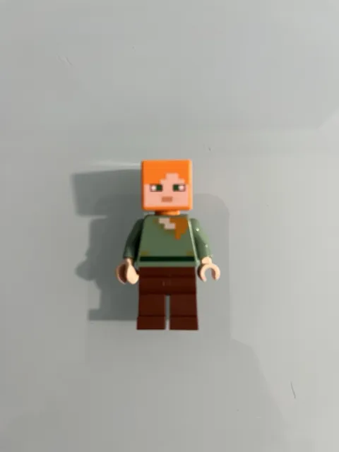 LEGO Minecraft Alex Mini Figure Pumpkin Head Jack-o-lantern Halloween minifig
