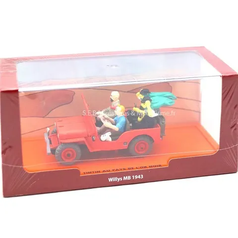 Miniature Vehicle 1/43 Reproduction of the Jeep of Tintin in the Land of Gold N...
