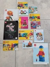 Random Lot Lego Flowers, Holiday, Disney, Classic, INSTRUCTIONS ONLY set of 13