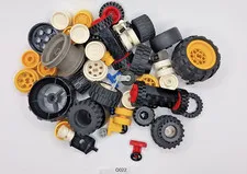 Lego Mixed Parts Pieces Lot 90's-00's Wheels Tires Axles