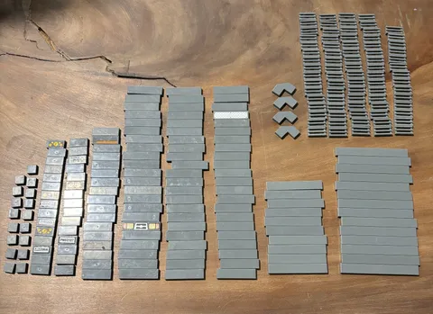 LEGO Dark Bluish Gray Tile Lot 233 pcs 1x1 1x2 Grille 1x4 1x6 1x8 Mixed Parts