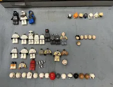 LEGO Star Wars Bulk Minifigure Parts Lot Helmets Heads Bodies Multicolor