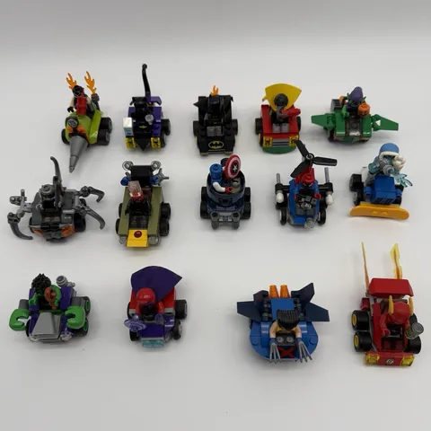 LEGO Super Heroes Mighty Micros Vehicle Bulk Lot w/ Instructions (No Box)