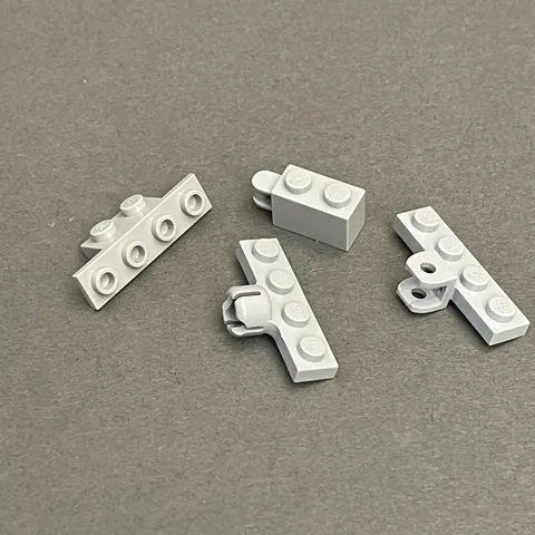 Lego 34816 2436 10201 3183 98263 Light Old & Blue Gray Parts Pieces Lot of 4