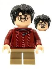 LEGO® Minifigure Harry Potter hp278 Harry Potter Dark Red Torn Sweater Dark Tan