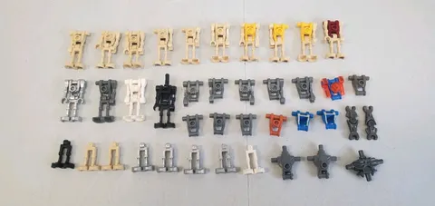 LEGO Star Wars Battle Droid Minifigure Parts Lot Assorted Tan Gray Blue 