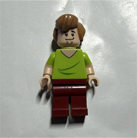 LEGO Scooby-Doo Shaggy Minifigure Brown Hair Green Shirt Dark Red Legs