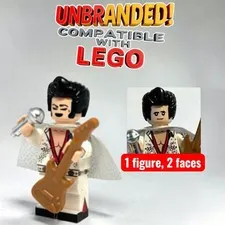 Elvis Presley Minifigure Microphone Cape The King Custom Figure Toy Lego Figures