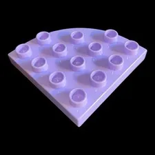 lavender light purple Duplo 4X4 wedge shaped plate- combined shipping (PURP9)