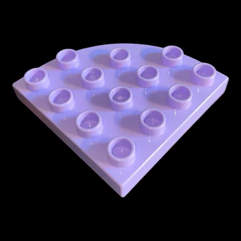 lavender light purple Duplo 4X4 wedge shaped plate- combined shipping (PURP9)