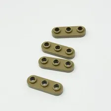 77850 LEGO Parts Plate Round 1x3 w/ Open Studs DARK TAN (4)