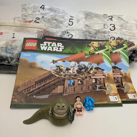 LEGO Star Wars 75020 Jabba's Sail Barge 100% COMPLETE Bags 2-6 SEALED Max Rebo