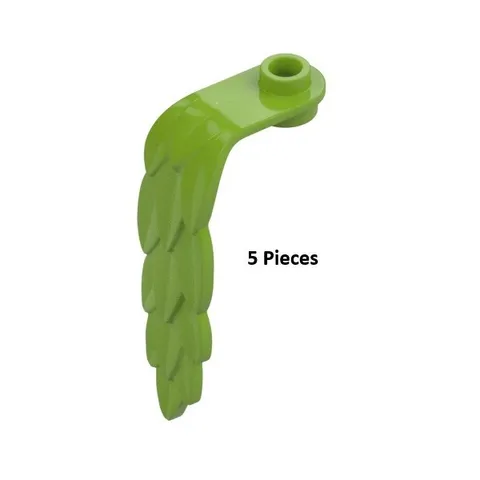 New Lego Yellow Green Plant Plate Round 1 x 1 w/ Drooping Leaves Pieces Lot of 5