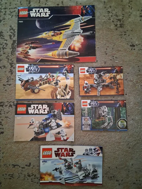 LEGO Star Wars Instruction Manual Lot of 6 Sets 7660 9496 9488 9679 7667 8084